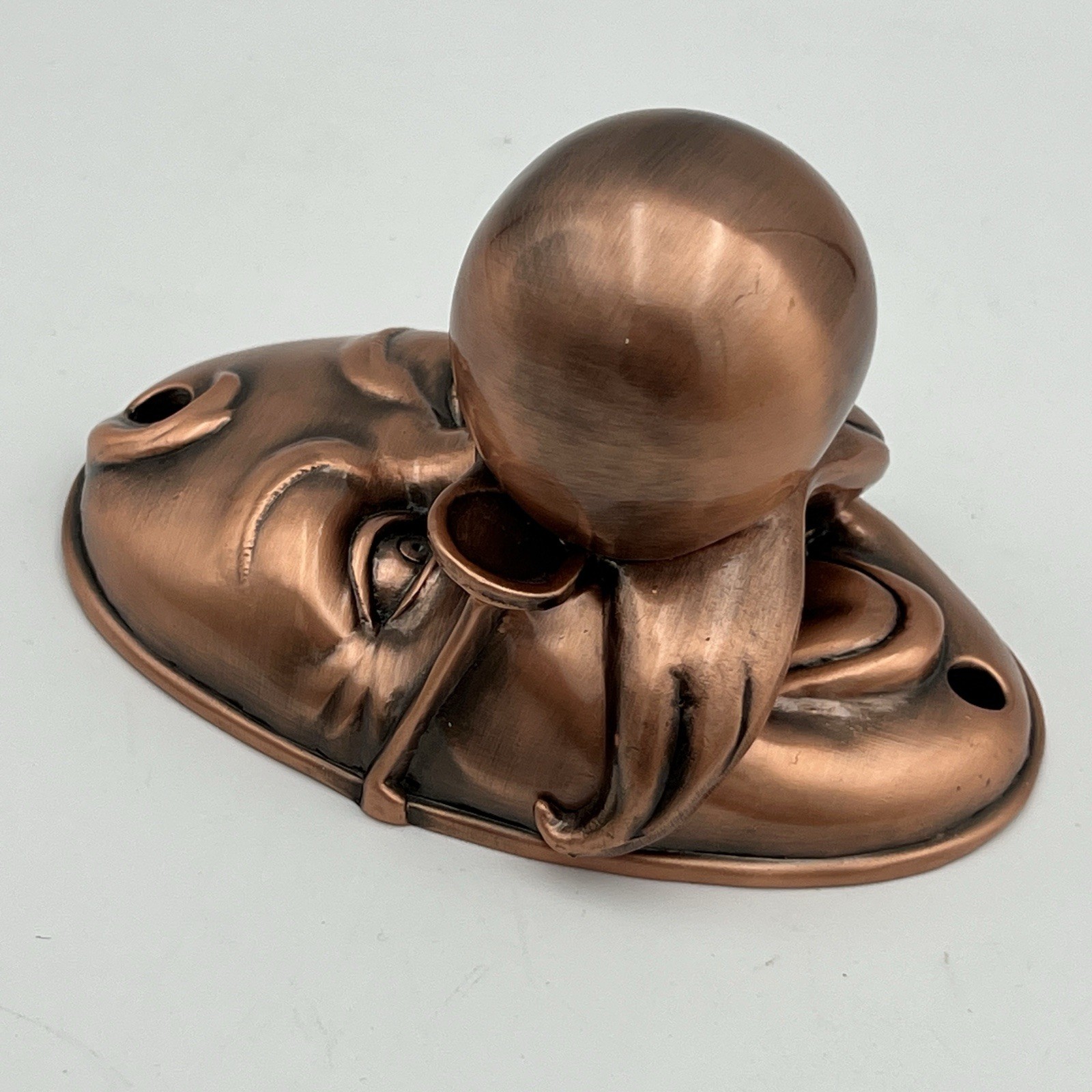 Copper Metal Large Bulbous Nose on Man With Glasses – Hanger, Door Pull, Decor