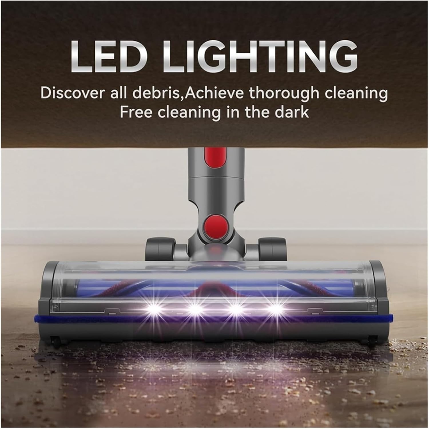 E.LUO Direct Drive Brush Head for Dyson V7 V8 V10 V11 V15 SV10 SV12 SV14 Vacuum
