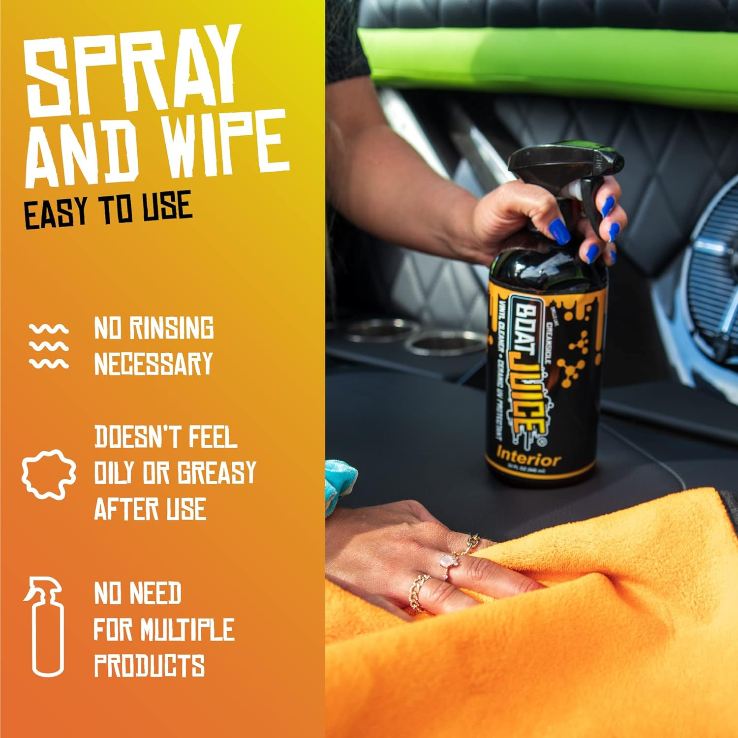 Boat Juice – Interior Cleaner with SiO2 Ceramic UV Protectant – Works Great on U