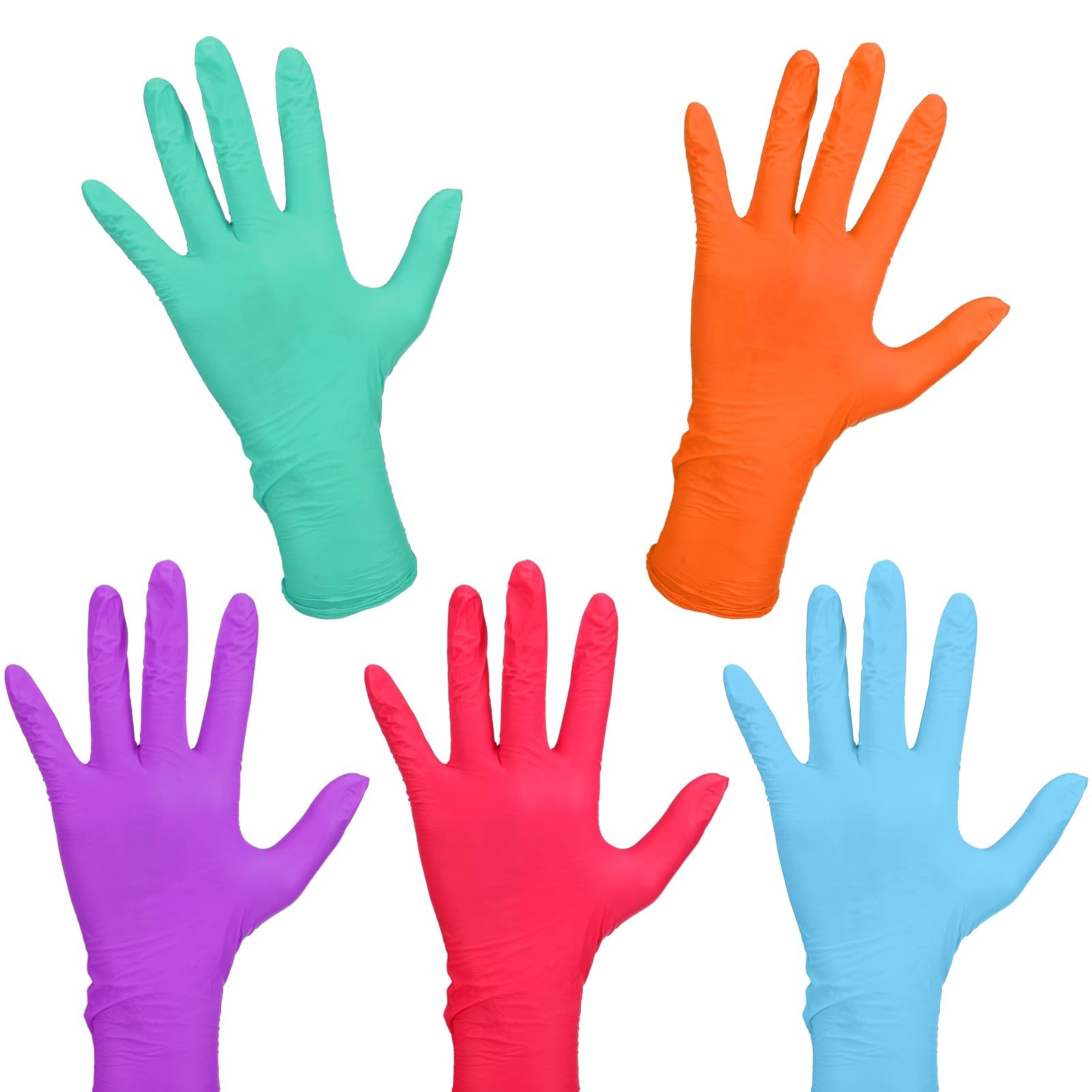Cuffbow 100 Pcs Kids Gloves Disposable suitable for 5-12 years, Multicolored
