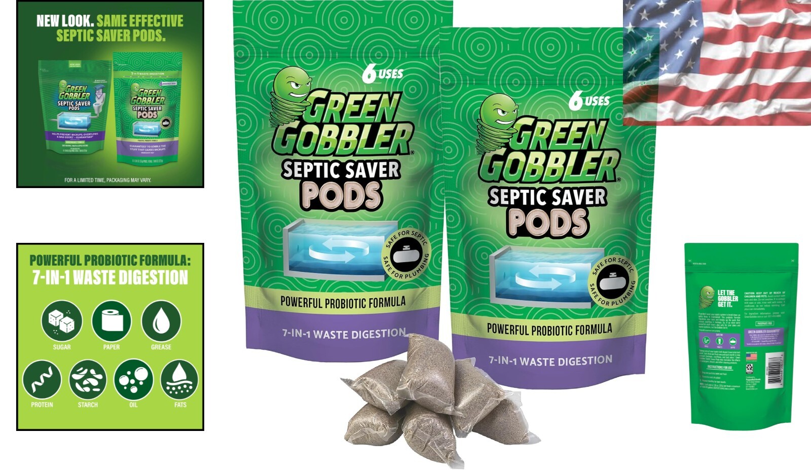 Natural Septic Saver Pods – Monthly Maintenance for Your Tank, 12 Pods Included