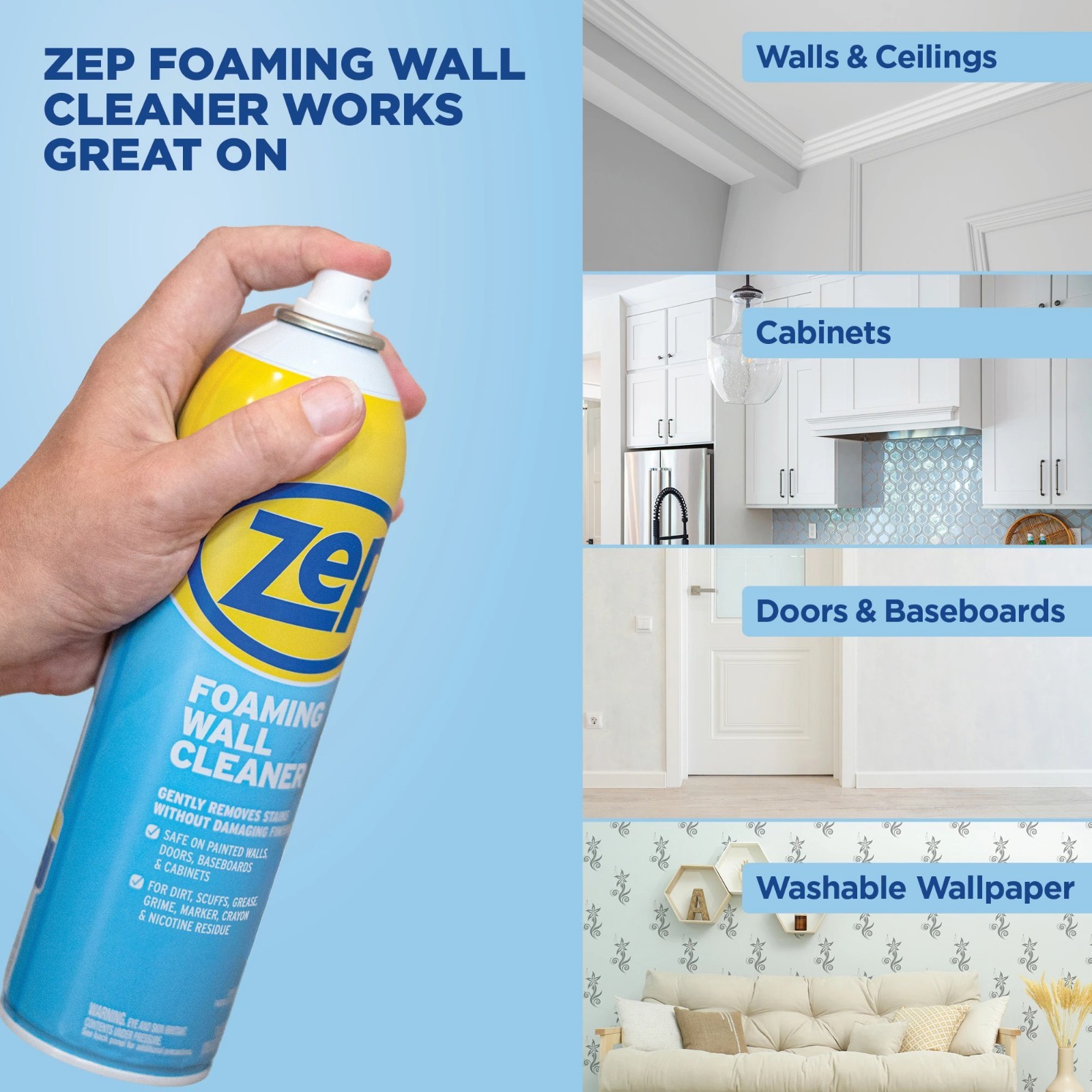 Zep Foaming Wall Cleaner 18 -fl oz Non-Scented Foam All-Purpose Cleaner