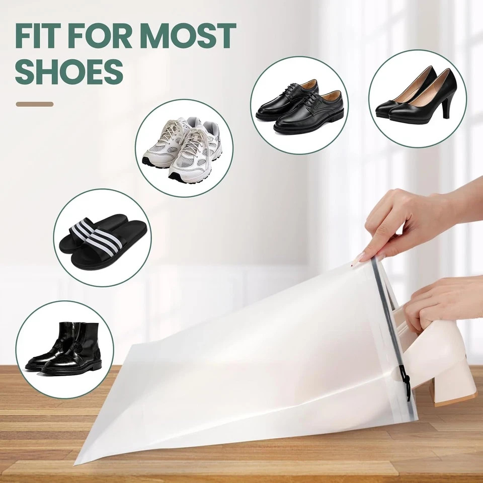 23PCS Travel Shoe Bags Waterproof 11.8×15.7 Inch – Drawstring Storage Pouch Set