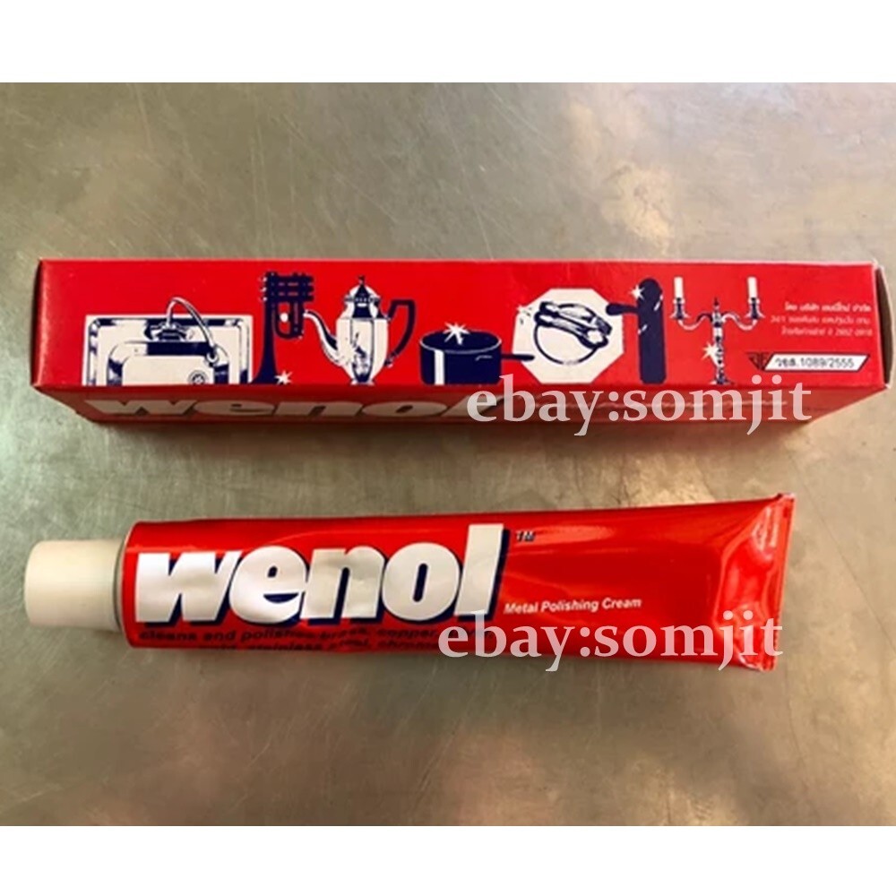 WENOL Metal Polishing Cream Brass Stainless Steel Silver Gold Aluminum 100 g x 2