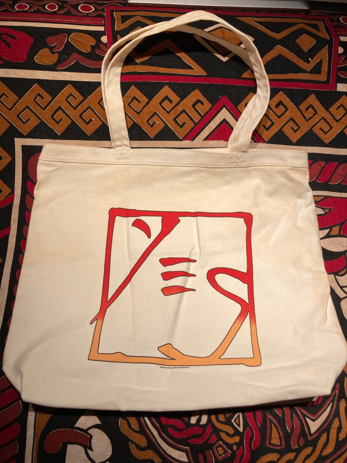 Rare YES Canvas Tote Bag Extra Heavy Free Shipping