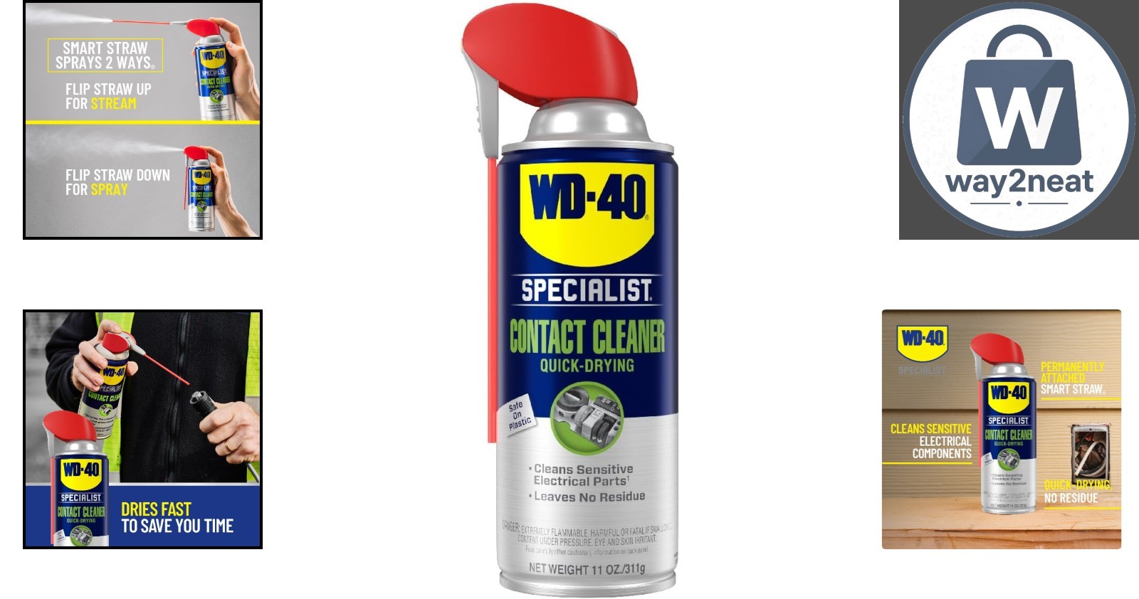 WD-40 Specialist 11 oz. Cleaner Spray with Smart Straw – Residue-Free Solution