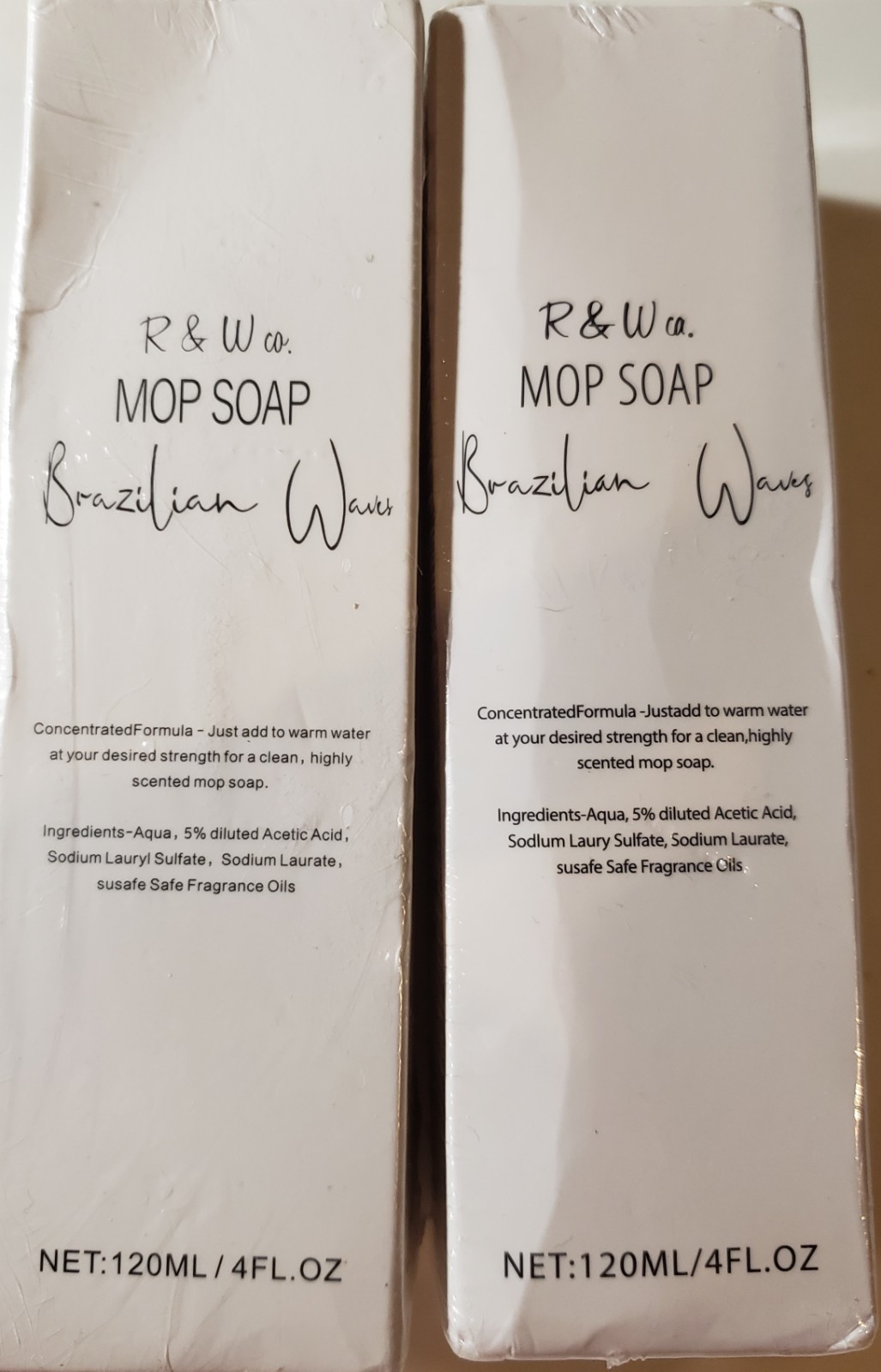 2-R&W Co Brazilian Waves Mop Soap Concentrated Floor Cleaning Solution 120ml 4oz