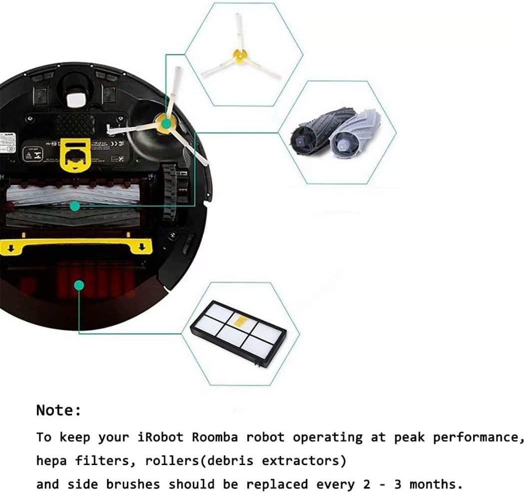 Replacement Parts Compatible with iRobot Roomba 960 980 981 985 900 Series 890
