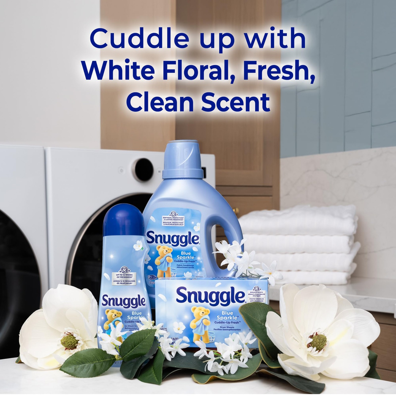 2 PACK of Snuggle Blue Sparkle Fabric Conditioner 27fl oz 40 LOADS ea