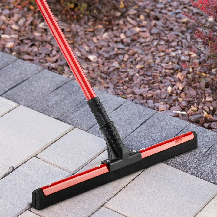 Libman High Power Commercial 20″ Rubber Flex Blade Floor Squeegee Red Steel Hand
