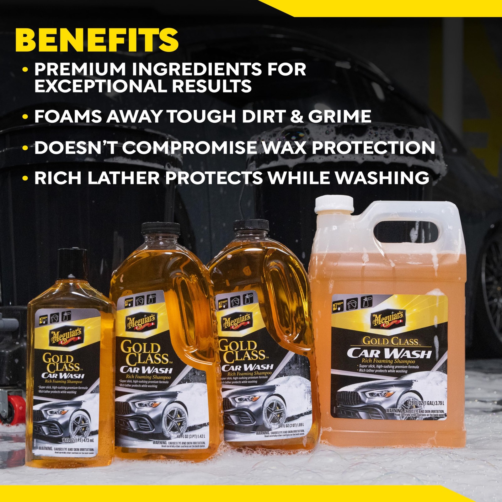 Gold Class Car Wash – Premium Foaming Car Wash Soap, High Gloss Finish, Safe …