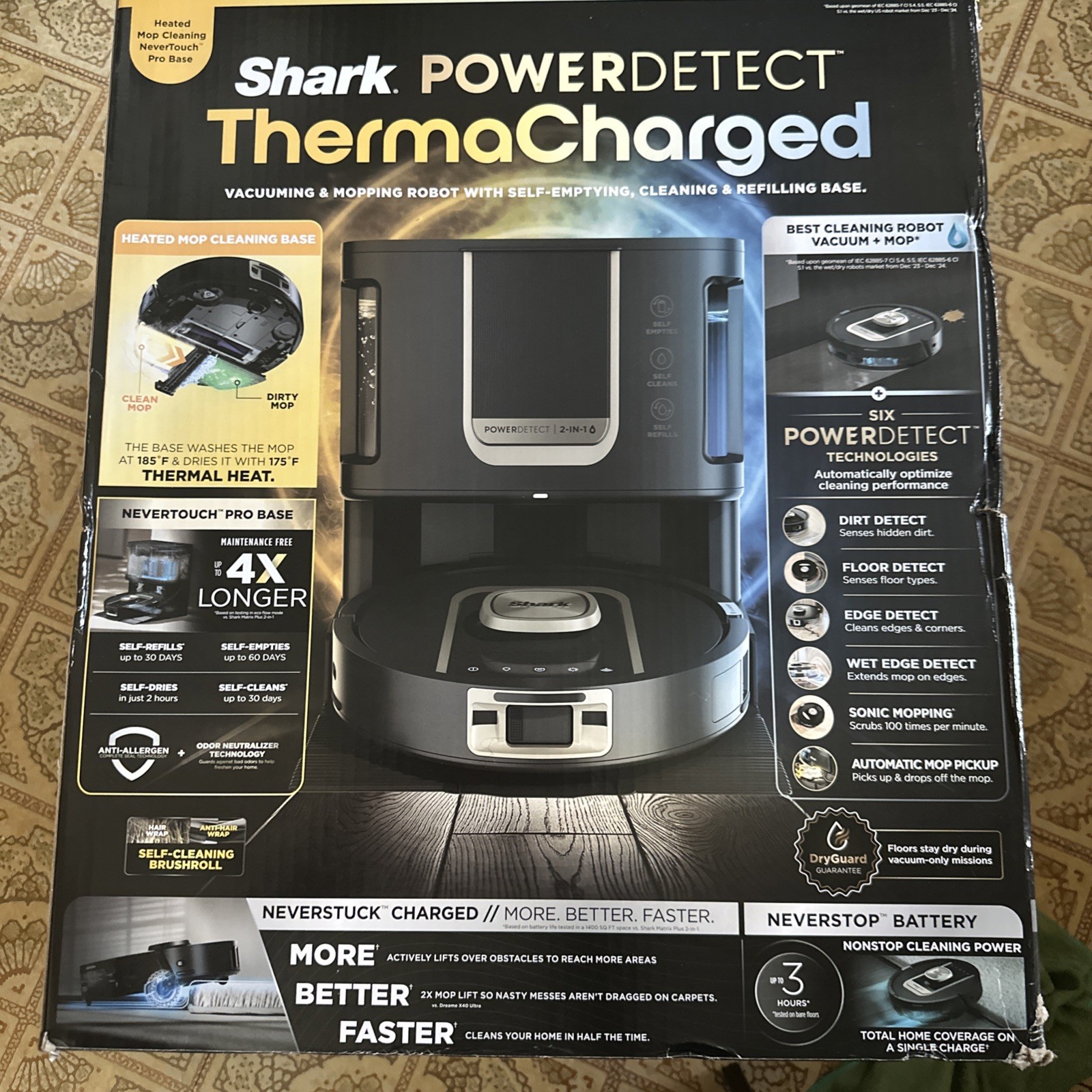 Shark PowerDetect ThermaCharged Vacuum and Mopping Robot with Self-emptying
