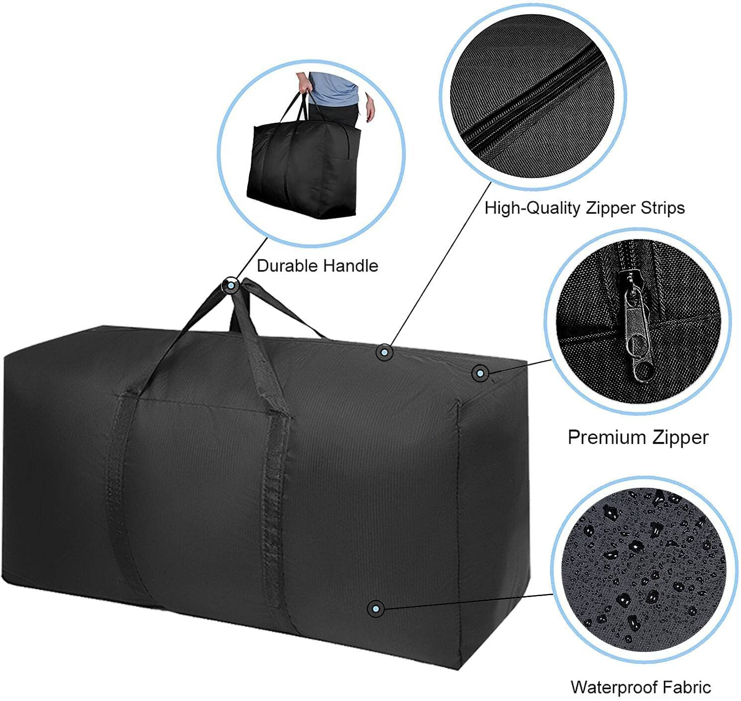 Extra Large Moving Storage Bags 31x18x10in 90L 2 Pack[1][2][3]