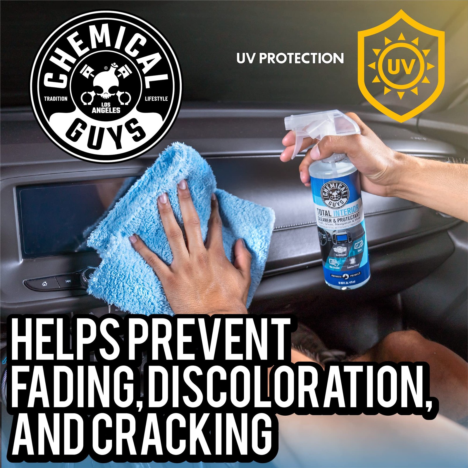 Chemical Guys, Total Interior Cleaner & Protectant, Leather & Vinyl, 16 oz