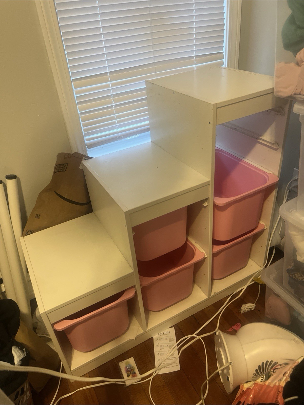 IKEA TROFAST Large Pink Toy Storage Bin 16.5 x 11.75 x 9″ Box Tray Plastic Bin
