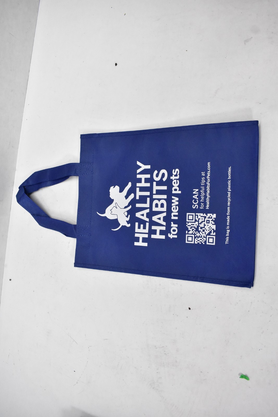 Lot of 9 Navy Blue Shopping Tote Bags Healthy Habits Branded Logo 10″ x 13″
