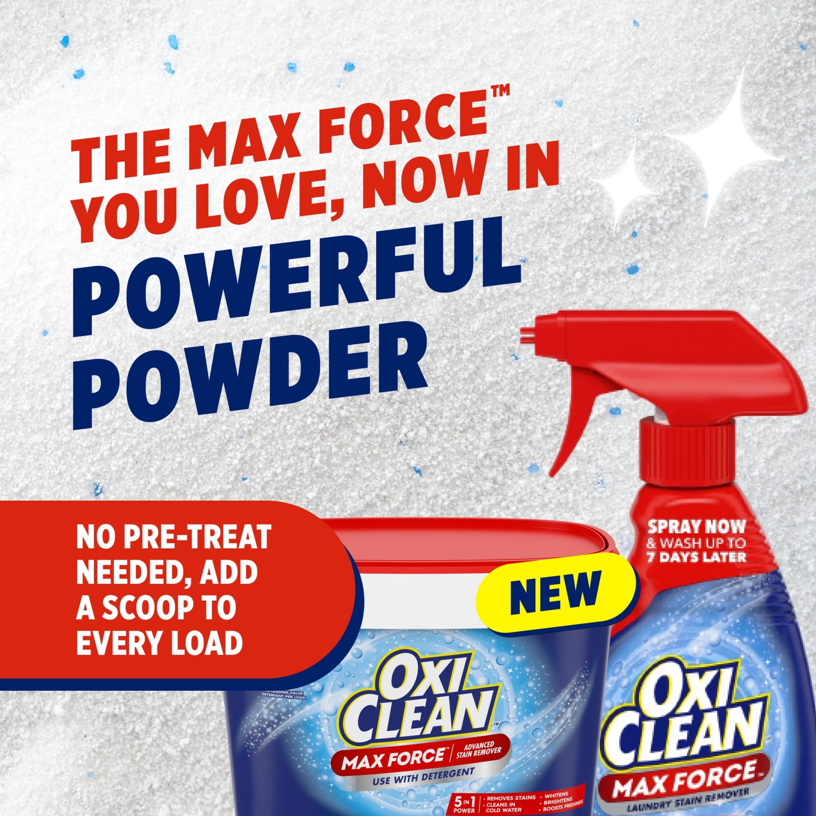 Advanced Stain Remover Powder, Gentle Color-Safe In-Wash Stain Treater, 3 lbs