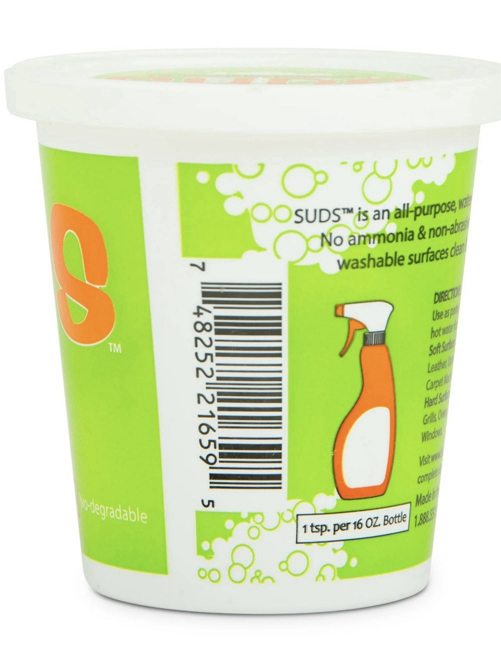 SUDS ALL PURPOSE NON-TOXIC Bio-Degradable CLEANER 8oz NEW 6 Jars Plus Specialty