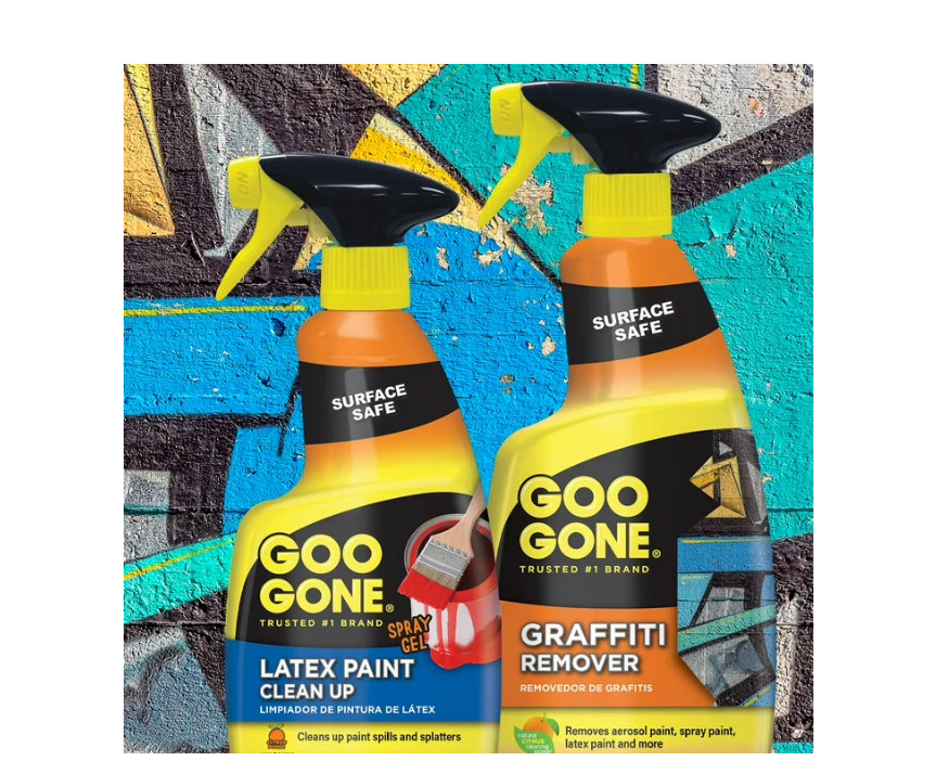 2 PACK GOO GONE GRAFFITI AerosolAcrylic LatexPaint REMOVER Surface Safe24ozSpray