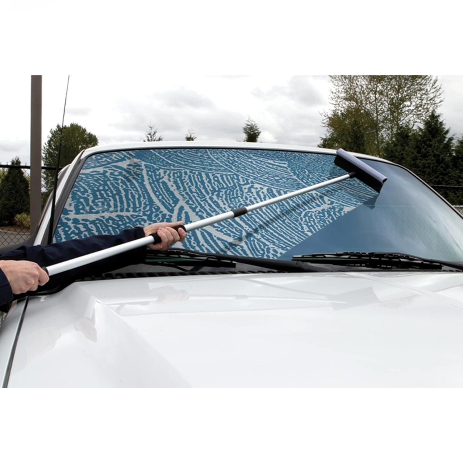 38″ Extendable Window Squeegee Cleaner Long Handle Car Cleaning Window Glass