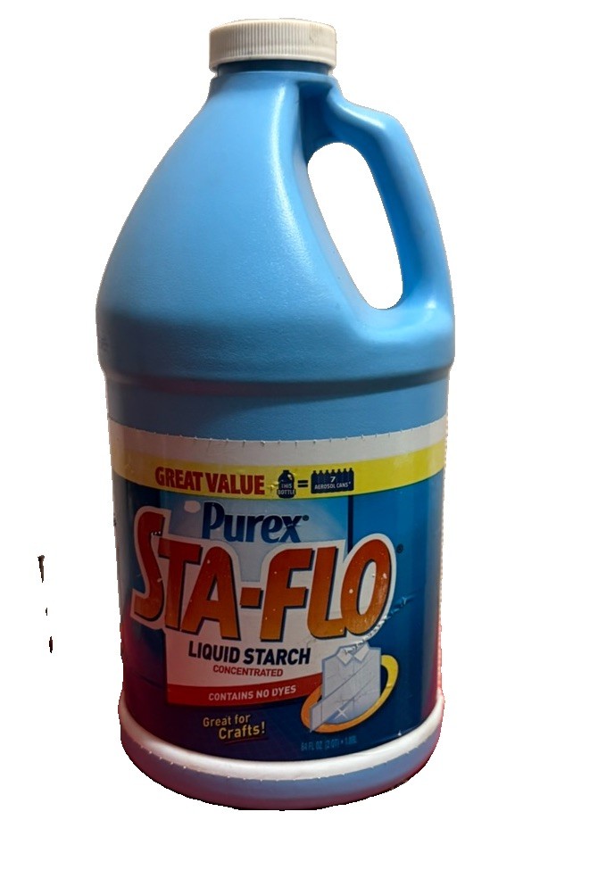 Purex Sta Flo Liquid Starch Concentrated 64 Oz Crafts Discontinued NEW Sealed