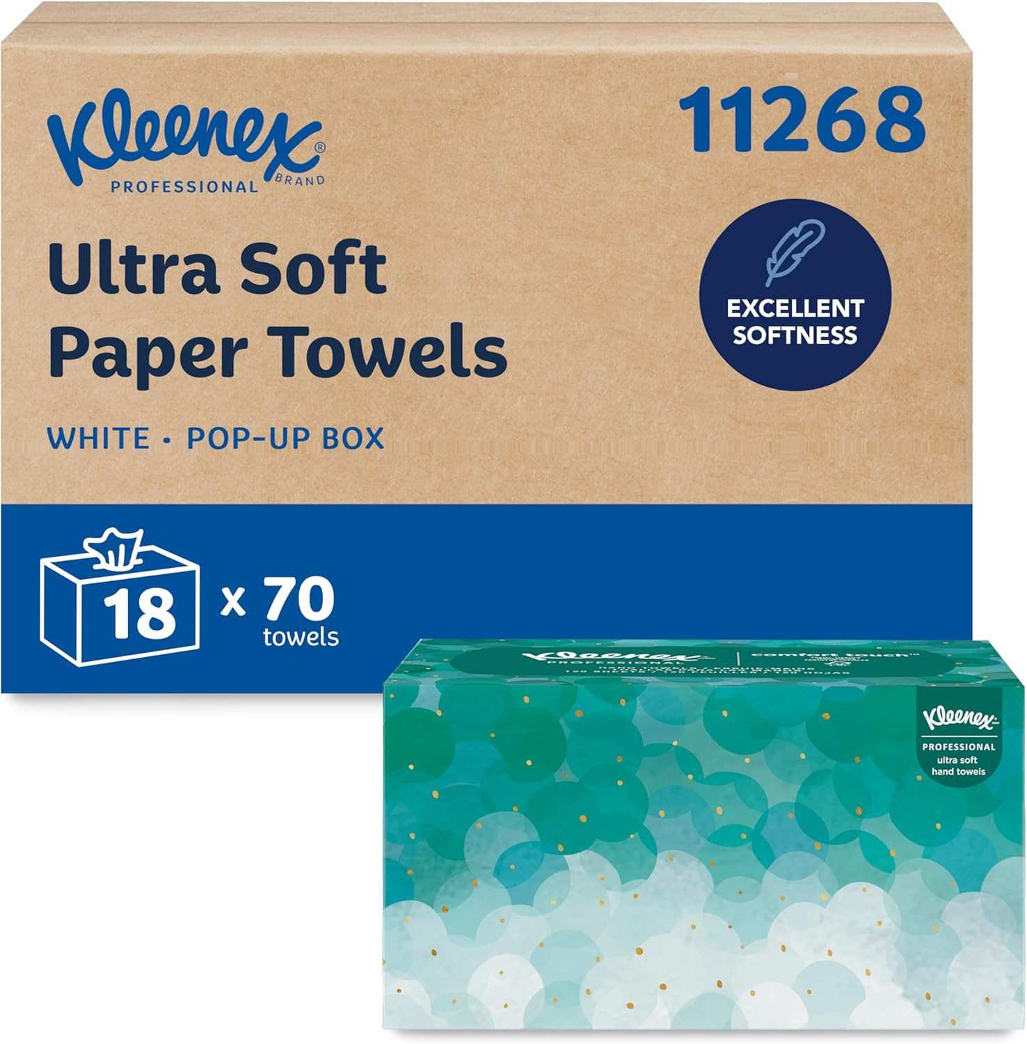 Kleenex Professional Ultra Soft Paper Hand Towels, Bulk (11268), Pop-Up Box, Abs