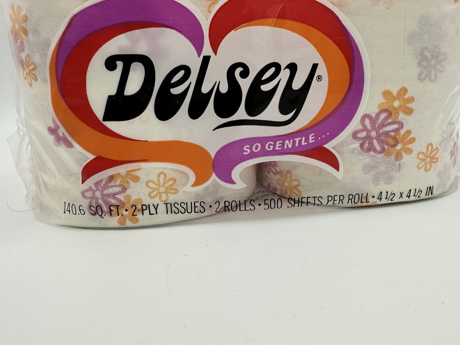 SEALED Vtg 1970s Delsey Retro Floral Daisy Toilet Paper 2 Rolls Cottagecore MCM