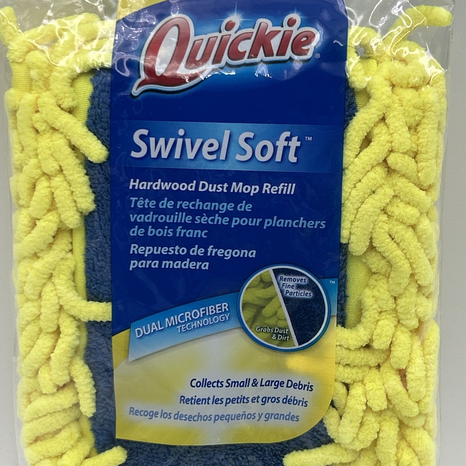 Quickie Swivel Soft Yellow Dust Mop Refill Pack Of 2 For Hardwood Floor Cleaning