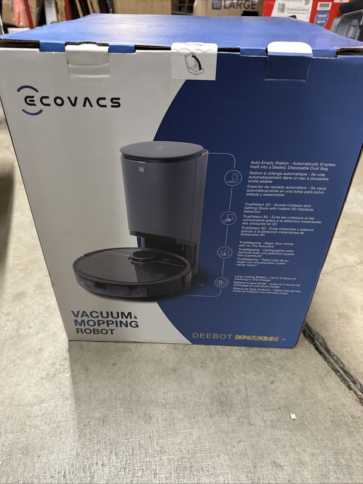 *NEW* ECOVACS DEEBOT OZMO T8+ Vacuum & Mop Robot – Gray