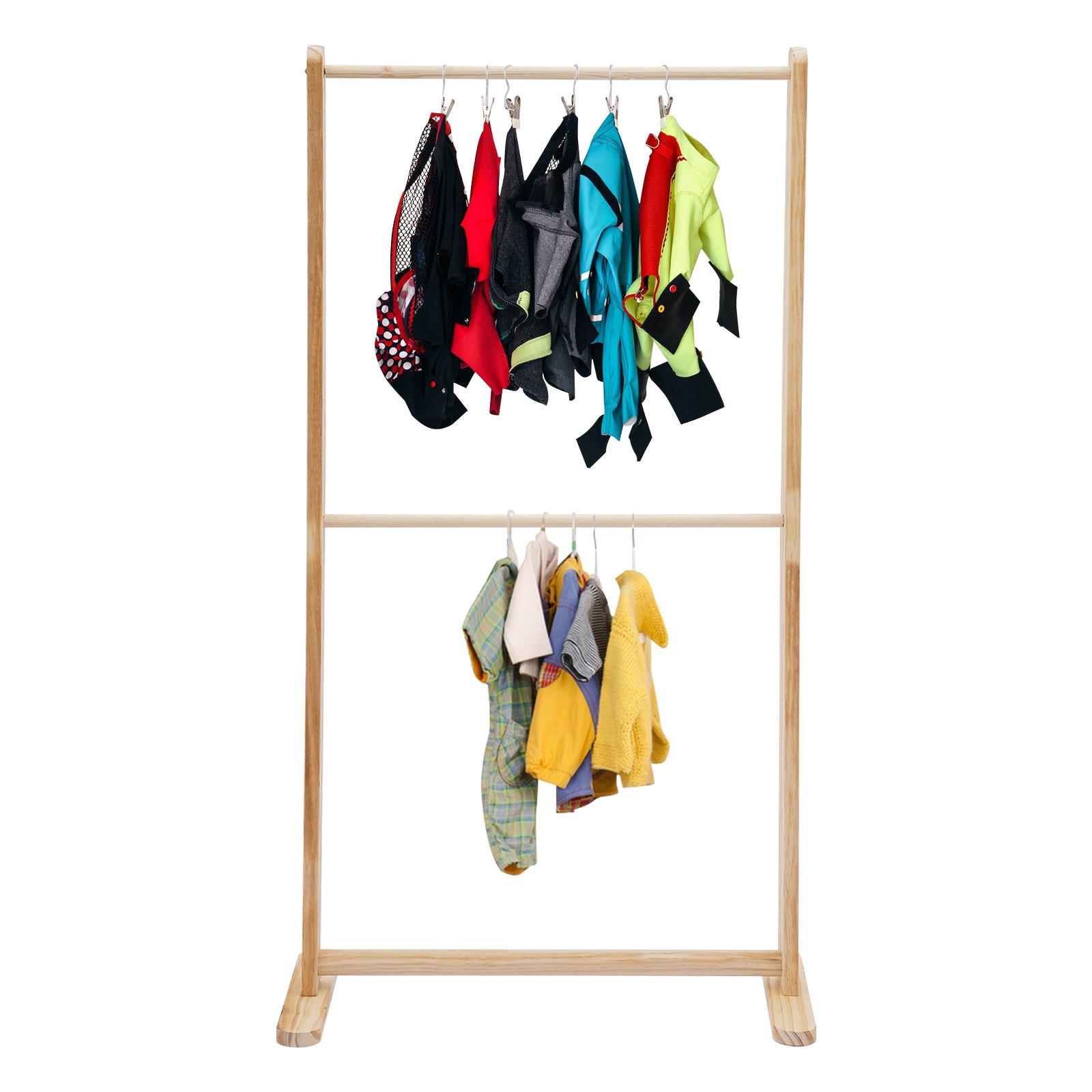 2 Tiers Pet Clothing Display Stand Dog Clothes Storage Rack Cat Garment Stand