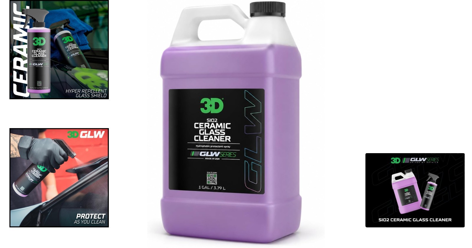 Professional SiO2 Glass Cleaner 1 Gallon – Clear & Protected Windshields Anytime