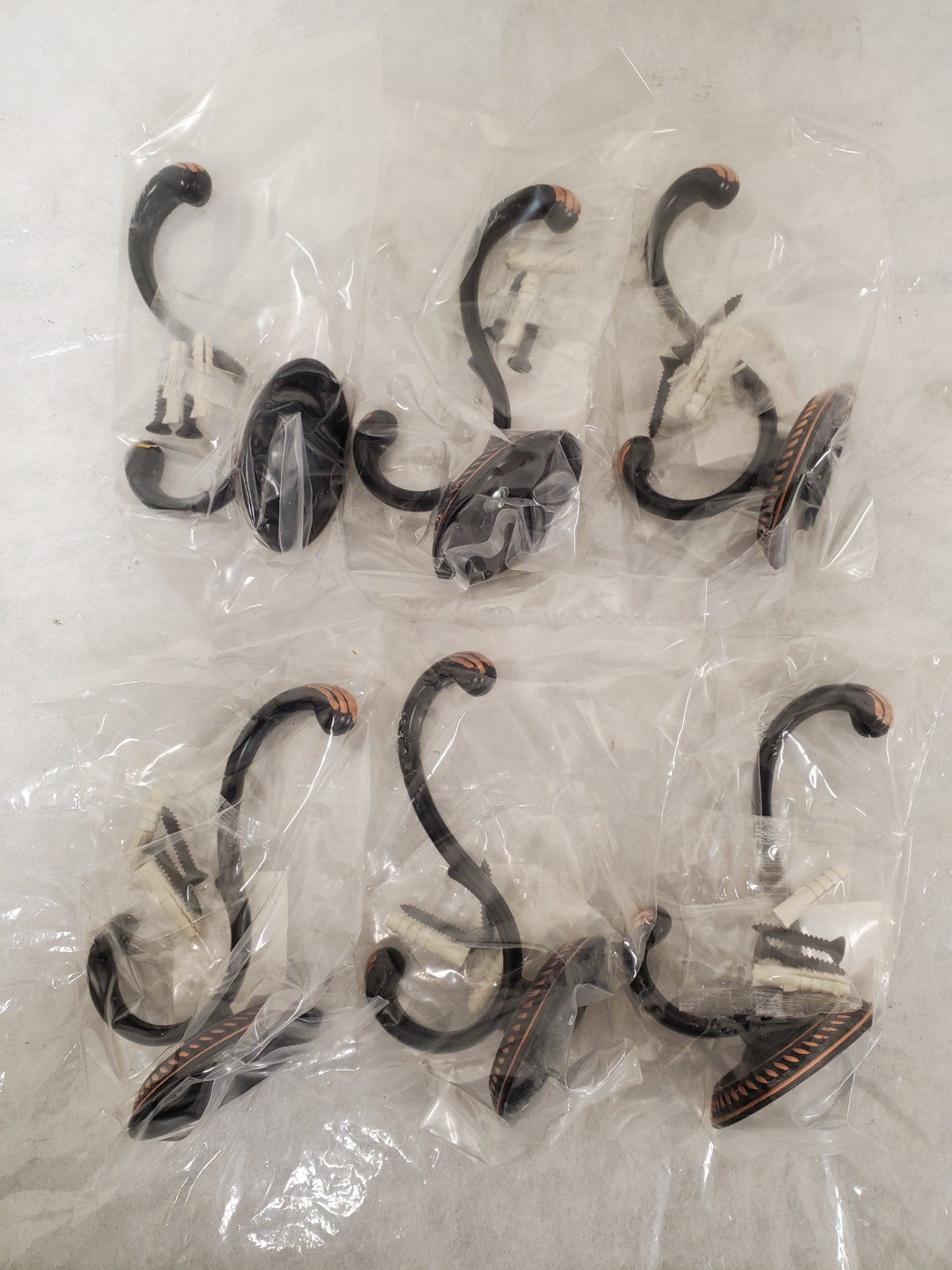 *LOT OF 6* Onward 3-7/8 in. Oil Rubbed Bronze Classic Wall Mount Coat Hook *NEW*
