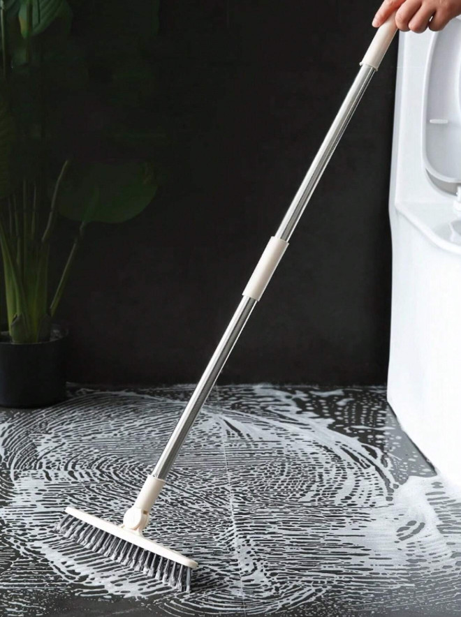1 pc Long Handle Floor Brush 34.8″ Hard Bristle Crevice Cleaner for Home Use