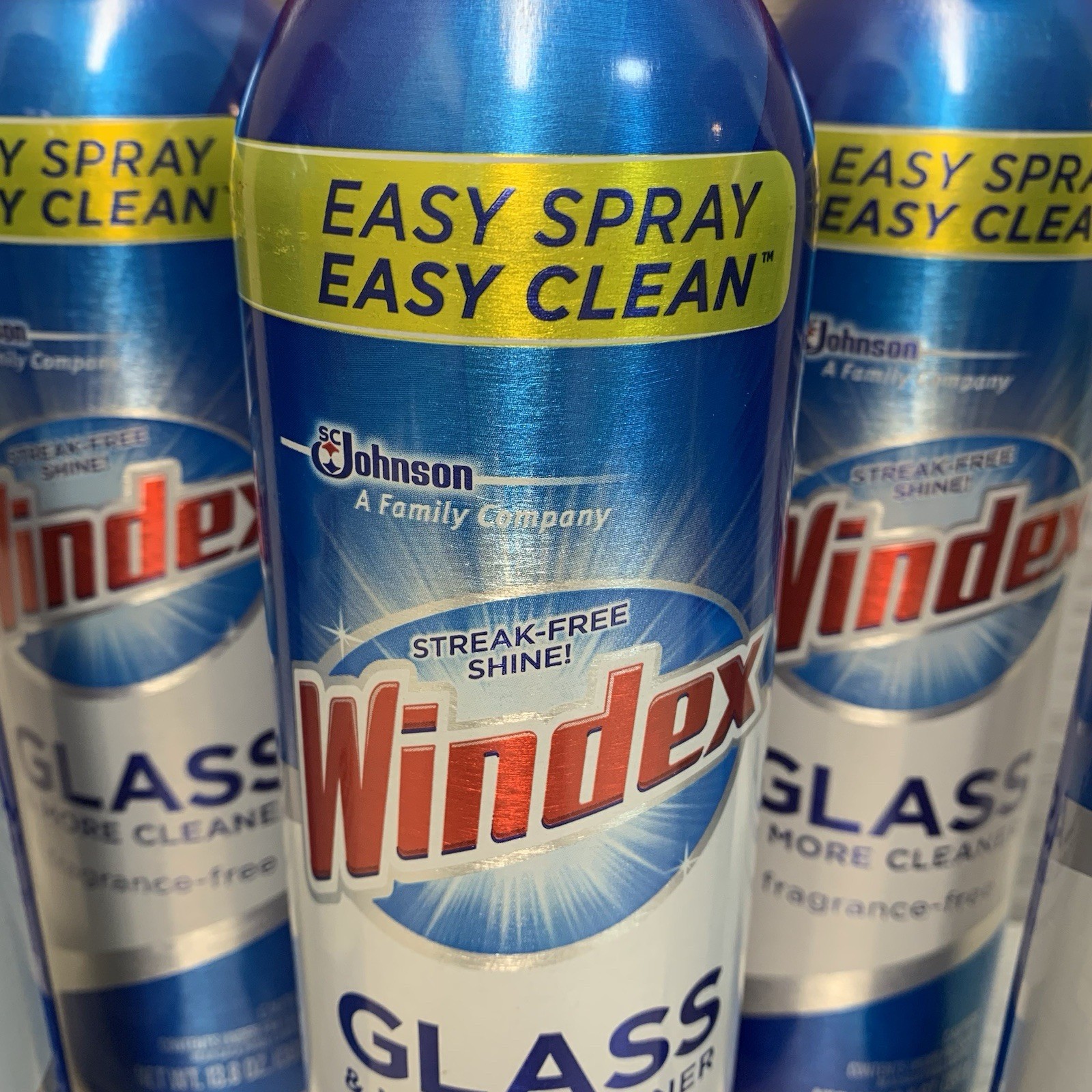 Windex Aerosol Glass & More Cleaner Fragrance Free 13.8 oz Streak-Free Shine NEW
