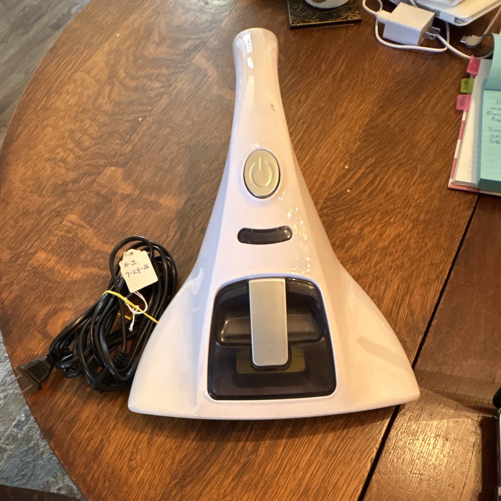 Handheld Corded Household Steam Cleaner, White/Gray/Black Power Cord