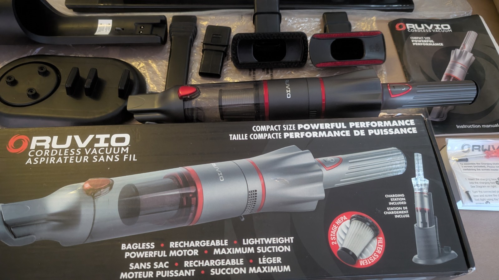 RuvioBagless Cordless Rechargeable Stick