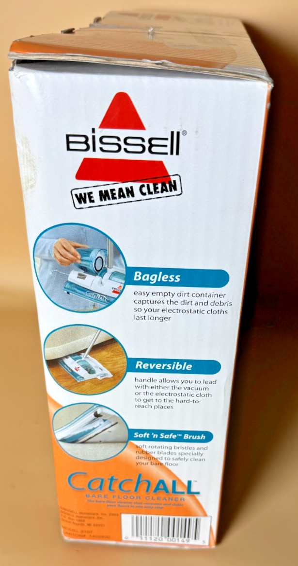 Bissell Catch All Bare Floor Cleaner Vacuums And Dusts Floors Model 3107 New