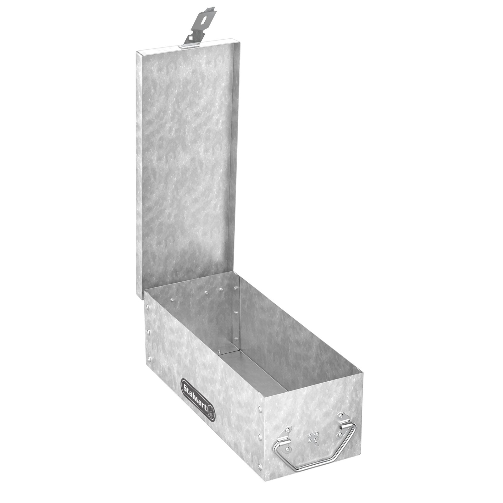 Lock Box with Folding Handle – Durable Metal Storage Chest with Stackable Des…