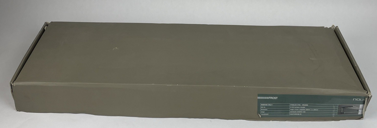 FROST Nova 2 Wardrobe shelf 1 Brushed Stainless Steel 147mm x 300mm x 600mm