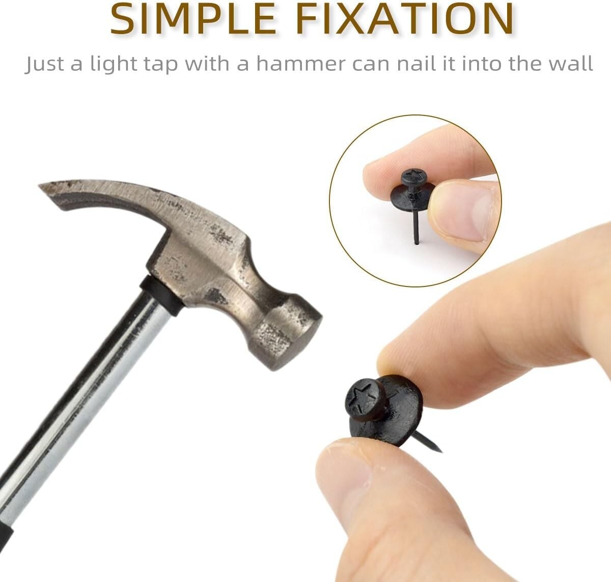 30 Pcs Double Headed Picture Hanging Nails Double Headed Thumb Tacks For Wall