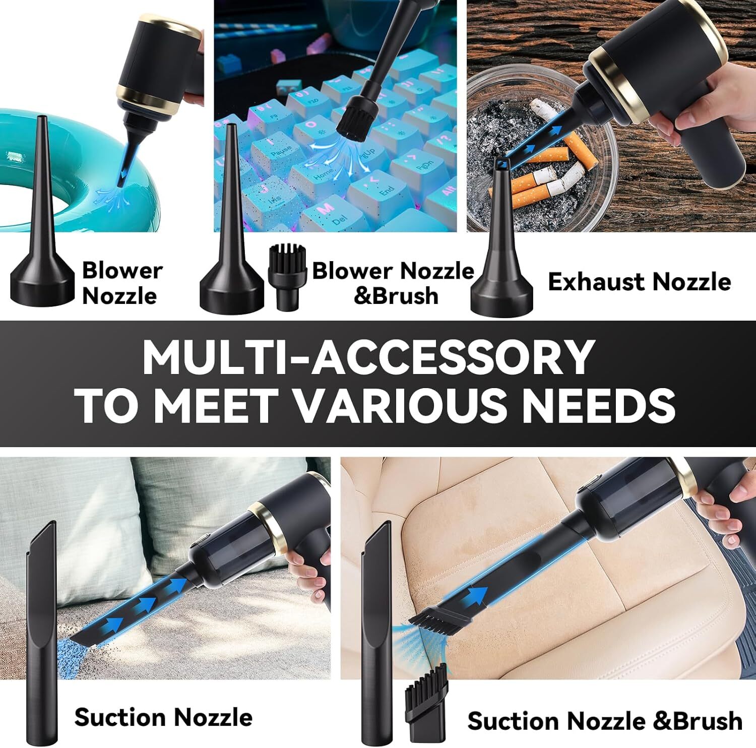 95000PA Cordless Hand Held Vacuum Cleaner Mini Portable Car Auto Home Wireless
