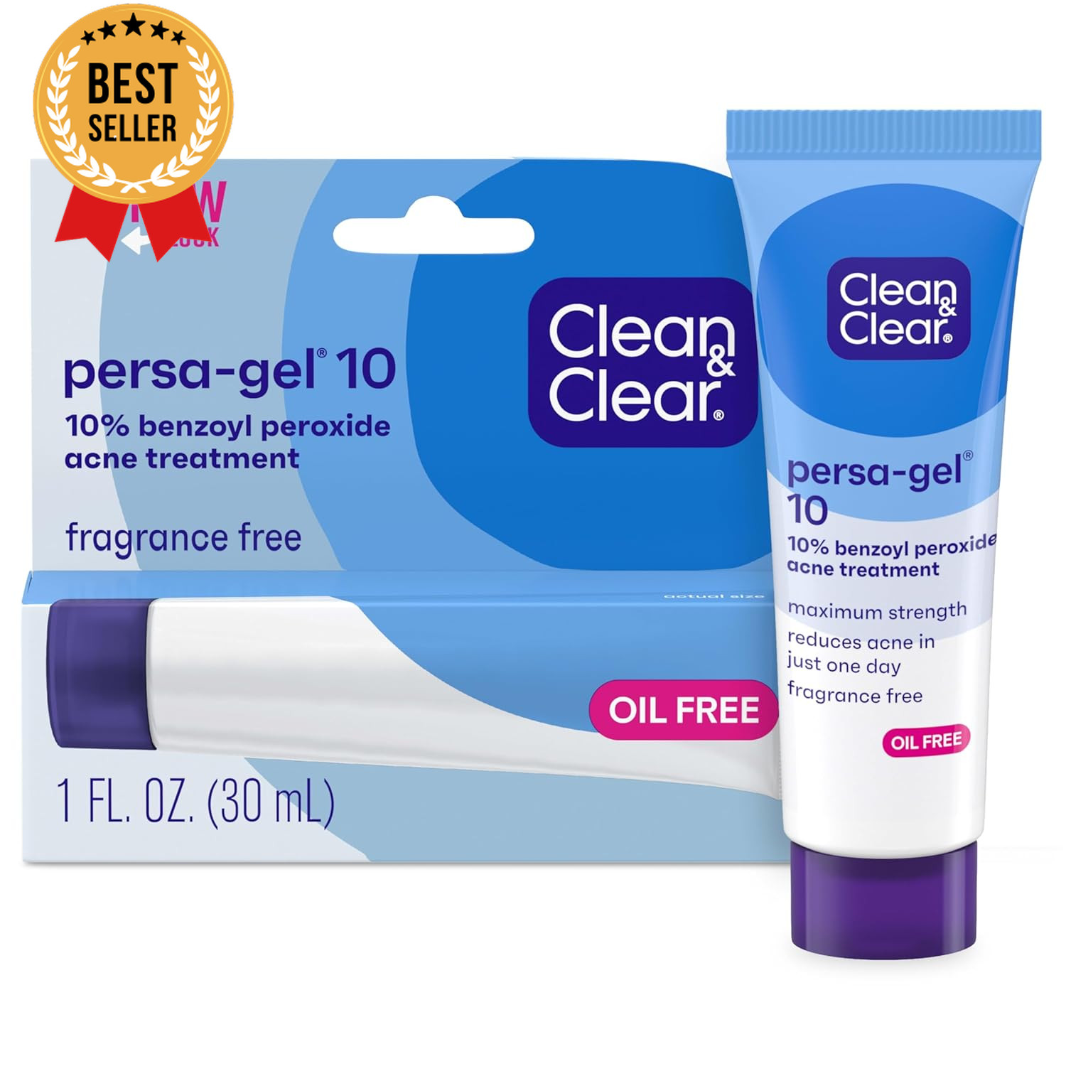 Persa-Gel 10 Acne Spot Treatment 10% Benzoyl Peroxide Fragrance-Free 1 Fl Oz