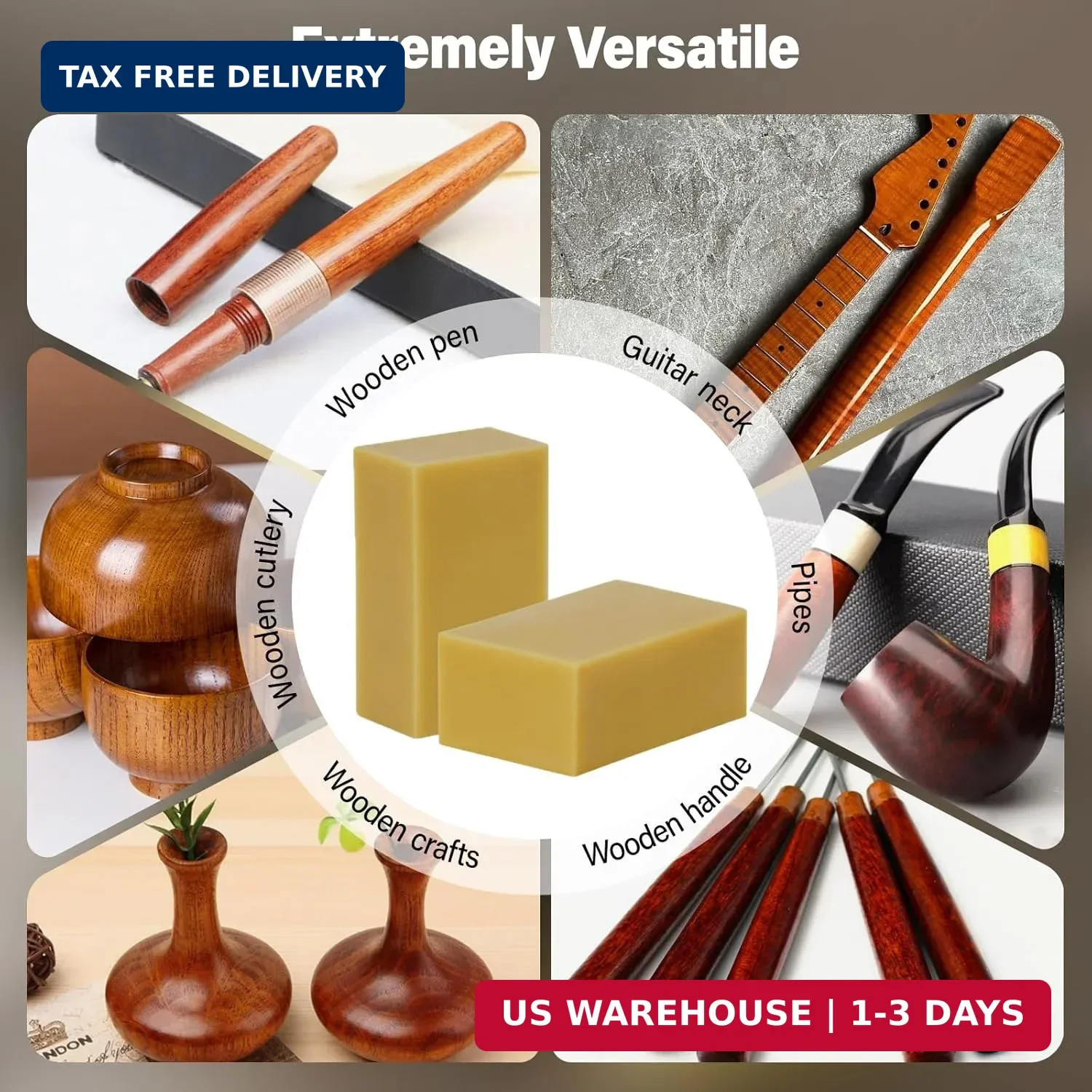 Carnauba Wax for Wood, Pure Carnauba Hard Wax Bar – for Rotary Buffing Wheel …