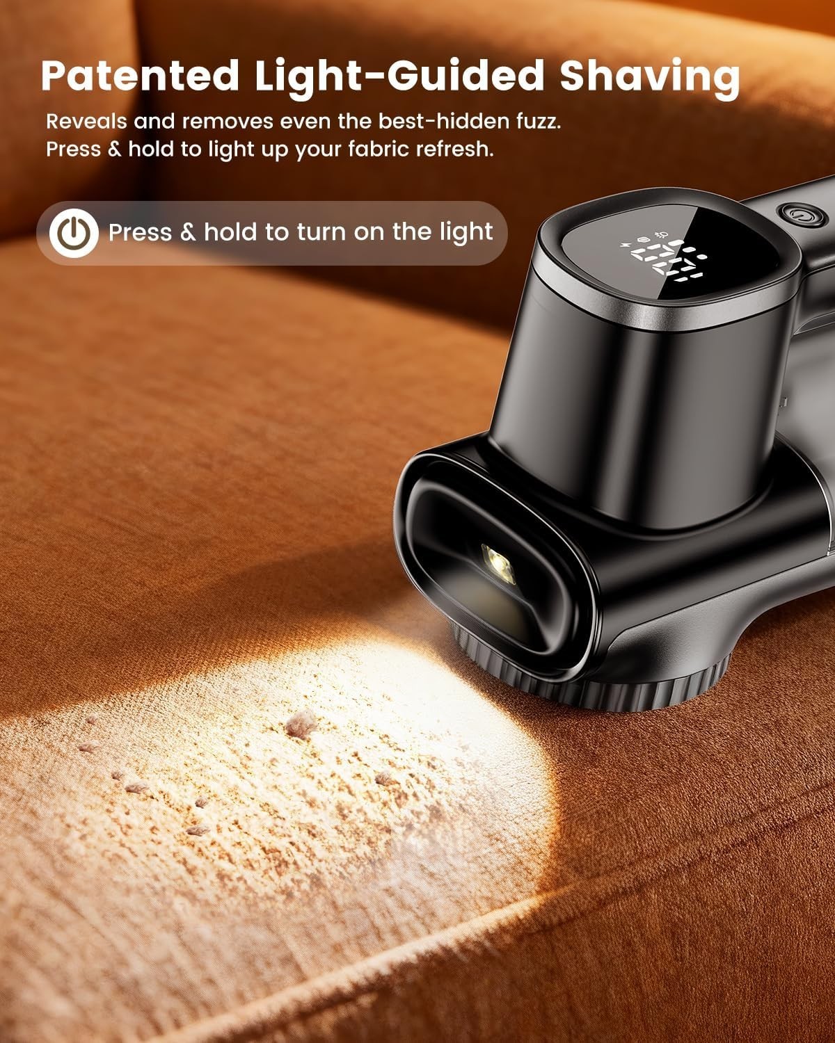 3D 6-Blade Rechargeable Lint Remover with LED Display & 180 Min Runtime