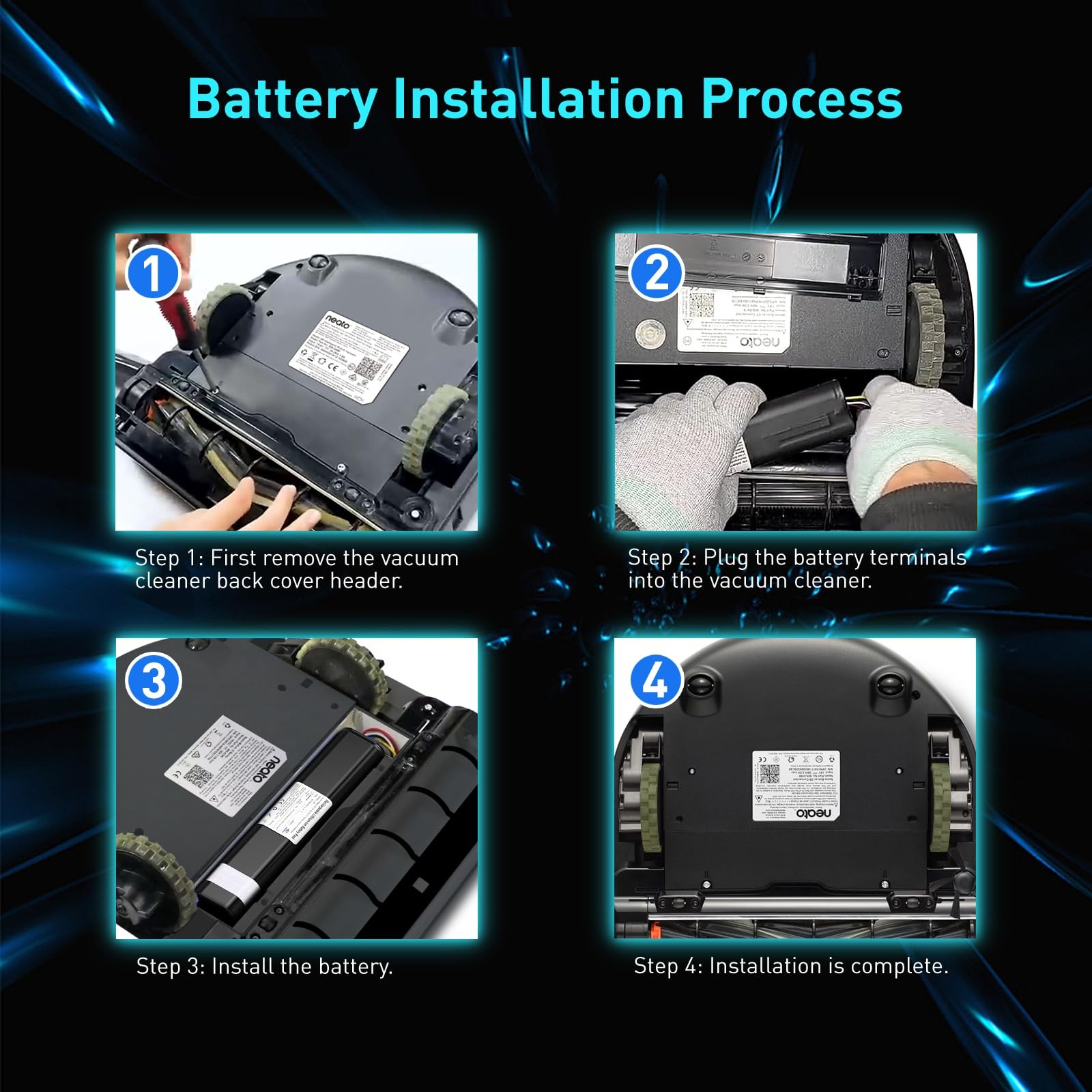 14.4V 5200mAh Replacement Battery for Neato Botvac D3-D7