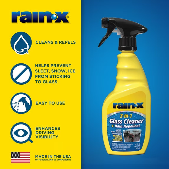 Rain-X 5071268 2-in-1 Glass Cleaner and Rain Repellant – 23 fl oz.