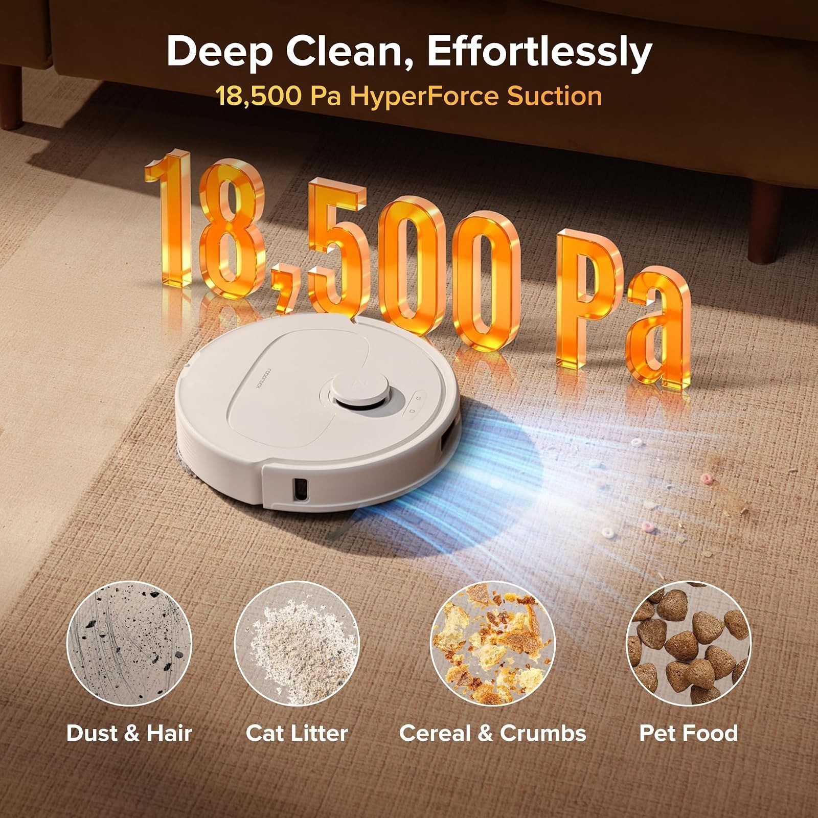 Roborock Qrevo S Pro Robot Vacuum and Mop, 18500Pa Suction