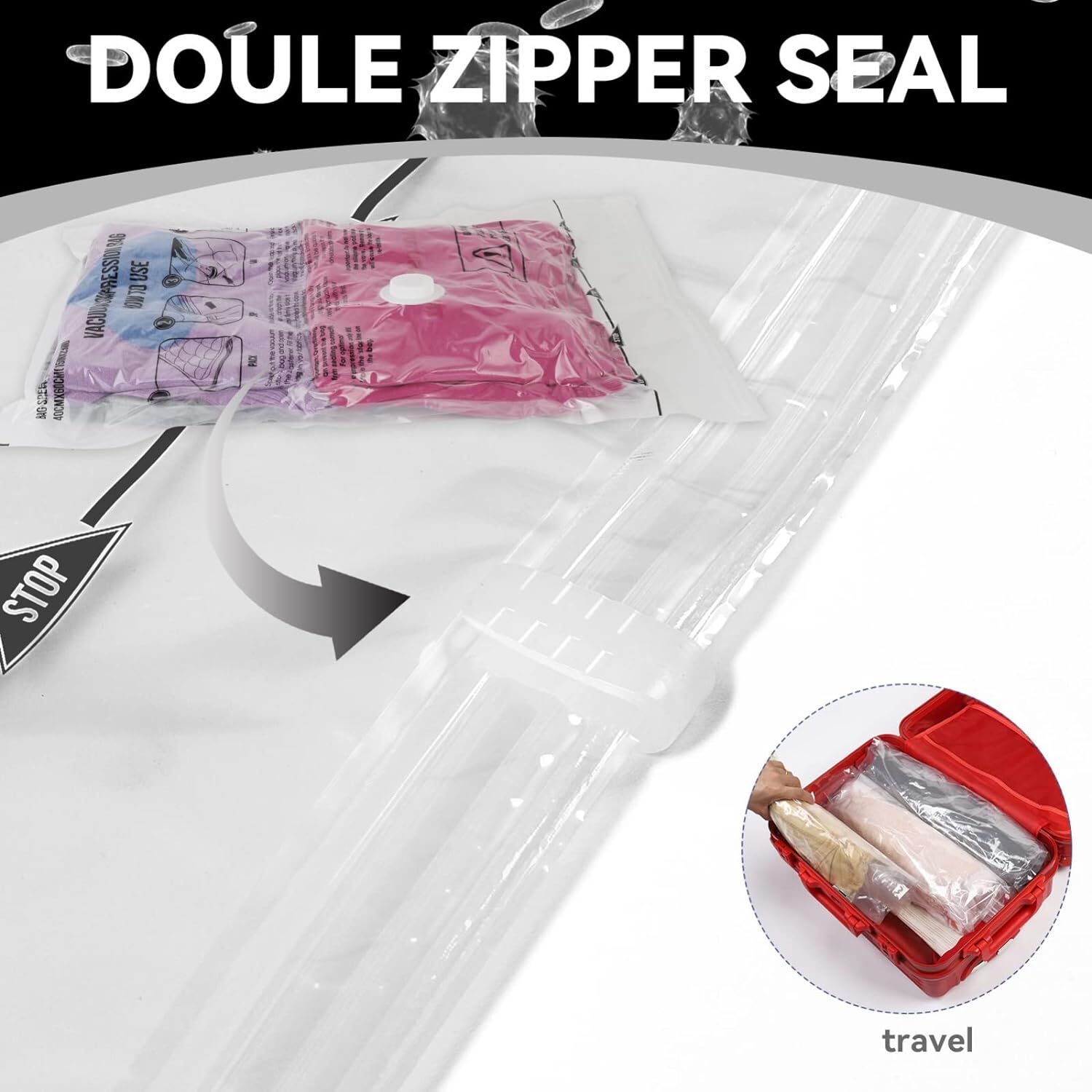 Vacuum Storage Bags with Electric Air Pump, 10 Pack (2 x Jumbo, 4 x Medium, 4 x