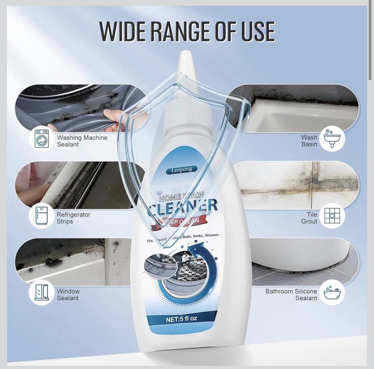 Home Cleaner Gel Effective Cleaner For Washing Machine Refrigerator Strips Grout