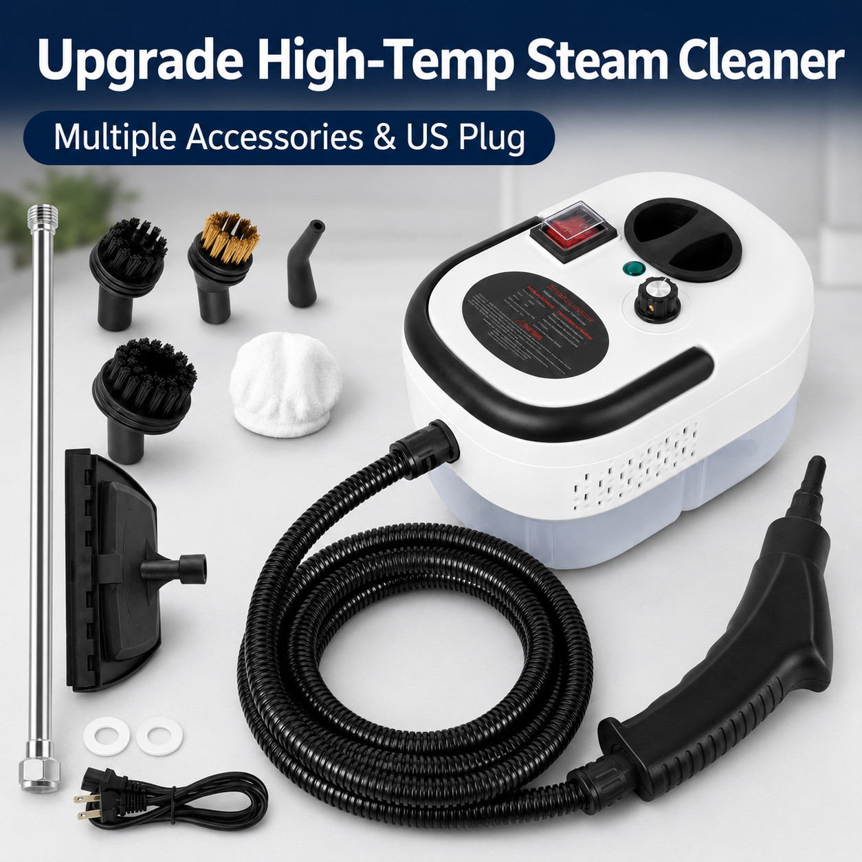 2500W Heavy-Duty High-Pressure Steam Cleaner Machine for Household&Car Cleaning